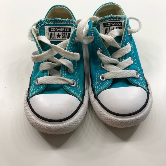 Teal Converse Sneakers. Sz 7. Great used condition - Picture 2 of 6